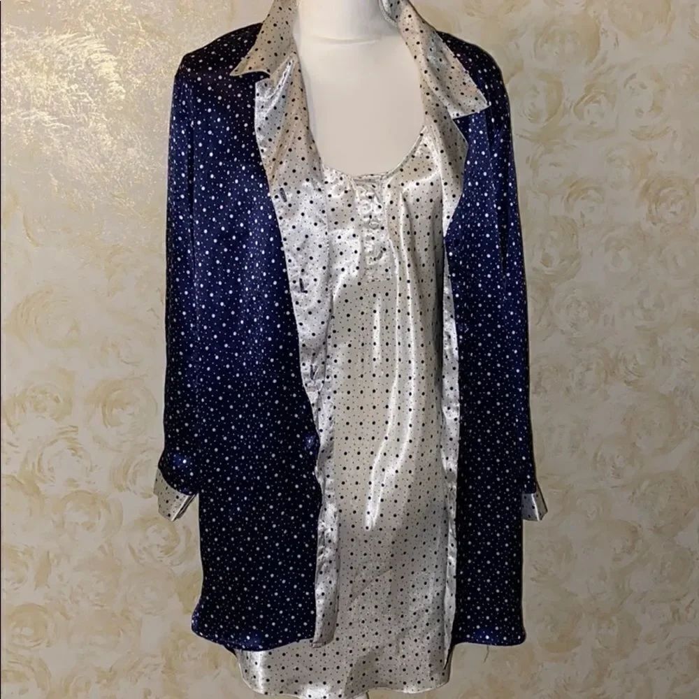 NWOT!! Cacique Polka Dot Nightie and Robe!!